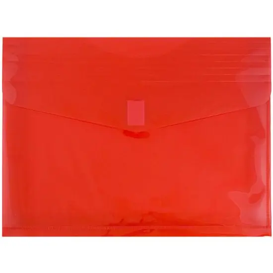 JAM Paper 9.75" x 13" Plastic Hook & Loop Closure Envelopes, 12ct. Blue {2}