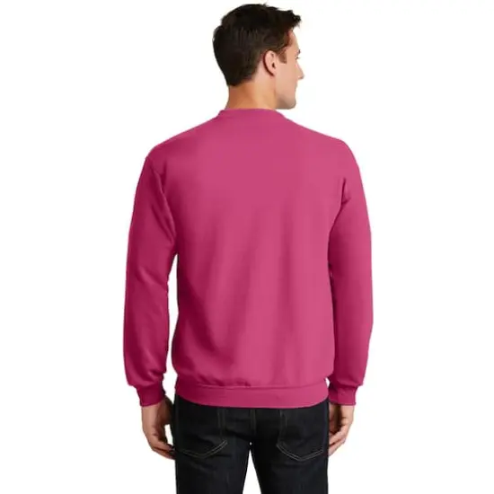 Port & Company&reg; Brights Core Fleece Crewneck Sweatshirt Sangria {6}