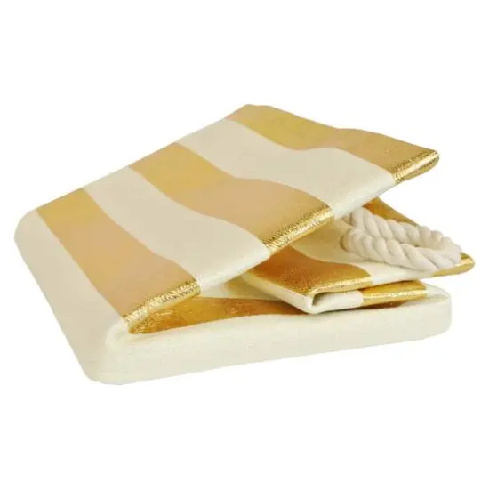 DII&reg; Large Rectangle Stripes Paper Bin Gold {6}