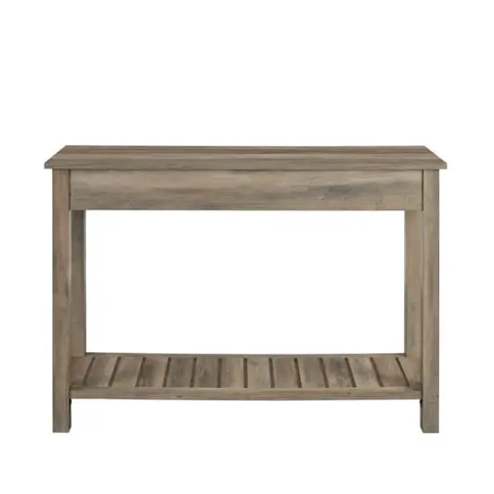 Walker Edison Gray Wash Country Entry Table {8}