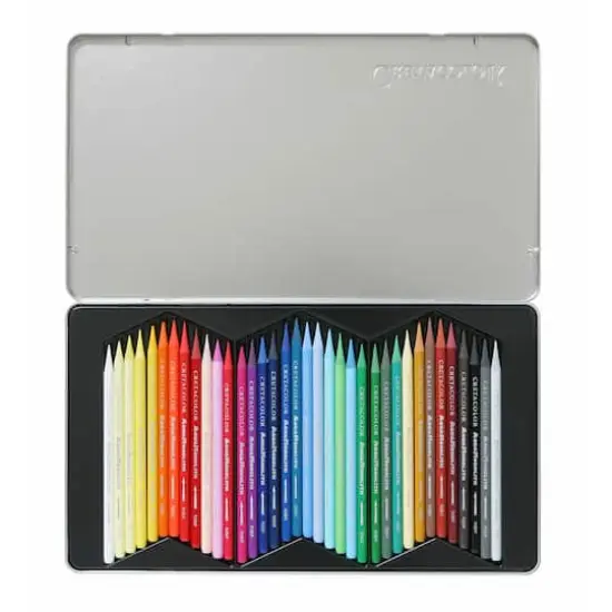 Cretacolor 36 Color Aqua Monolith Woodless Aquarelle Pencil Set {3}