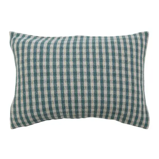 Hello Honey&reg; Gingham Woven Recycled Cotton Blend Lumbar Pillow Cover Red/White {2}