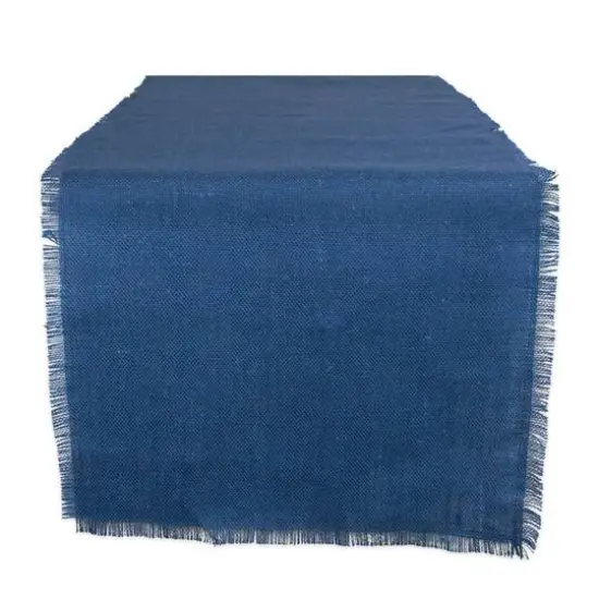DII&reg; 48" Nautical Blue Jute Table Runner {1}