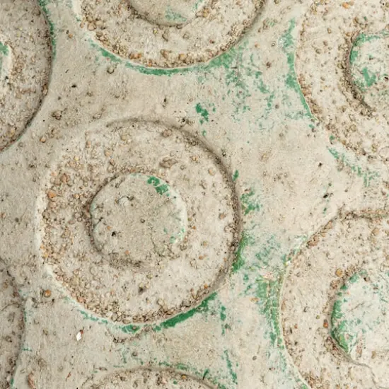 Hello Honey® 6.5" Green Debossed Circles Terra Cotta Planter {5}