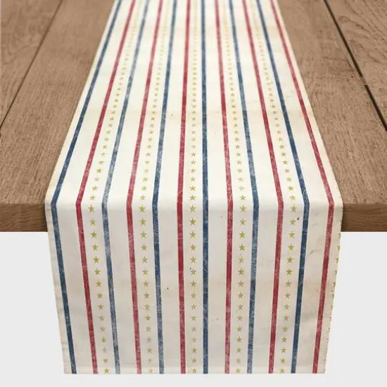 Vintage Stars & Stripes Indoor/Outdoor Table Runner {3}