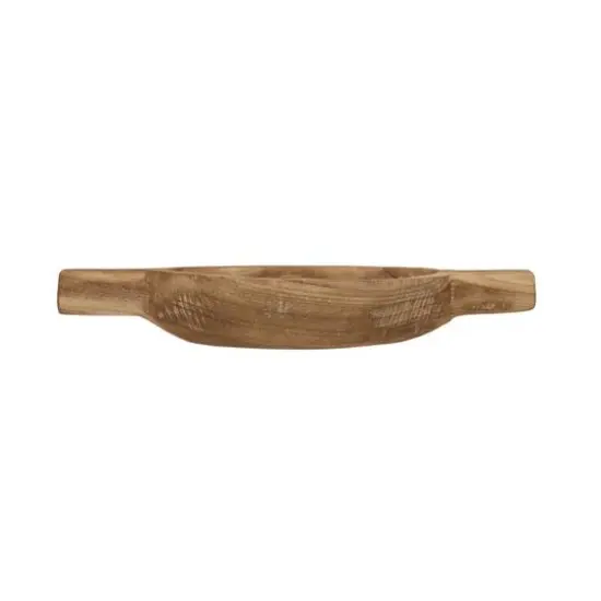Hello Honey&reg; 17" Decorative Paulownia Wood Tray with Handles {1}