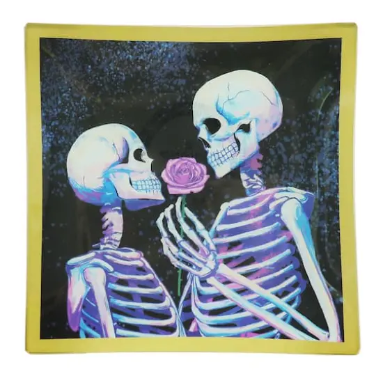 6" x 6" Skeletons Glass Plate by Ashland&reg; {1}