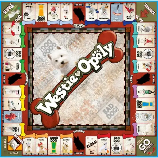 Late For The Sky Westie-Opoly&trade; Board Game {5}