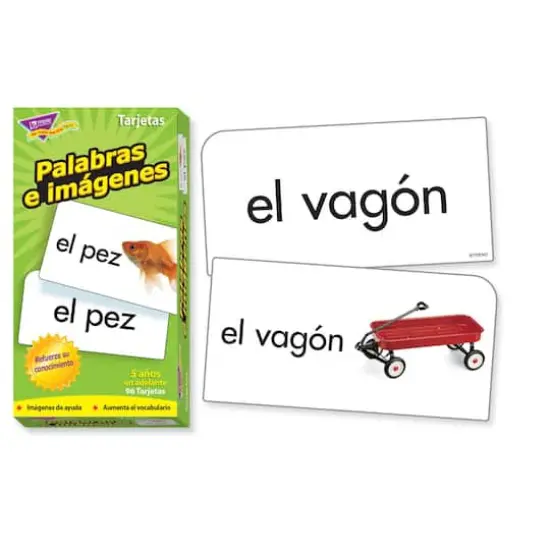 Trend Enterprises&reg; Palabras e im&aacute;genes (SP) Skill Drill Flash Cards {3}