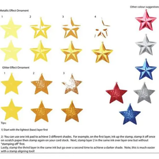 Avery Elle Layered Stars Clear Stamp Set {3}