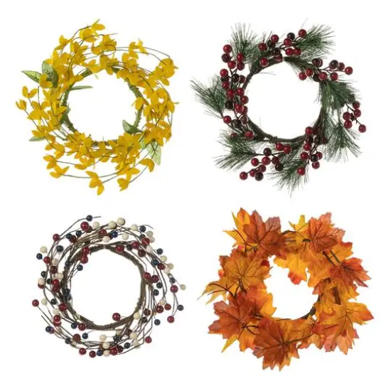 Glitzhome® 5ft. Welcome Wood Porch Sign with 4 Changeable Wreaths {7}