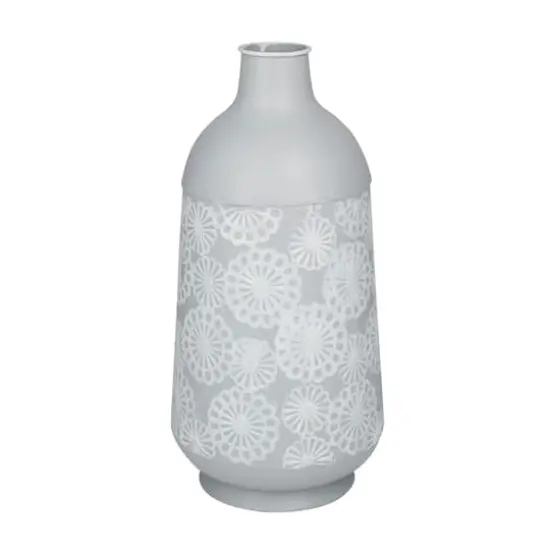 16" Gray Iron French Country Vase {1}