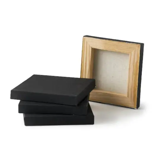 3" x 3"&nbsp;Mini Canvas 4ct. by Artist's Loft&trade; Necessities&trade; Black {5}