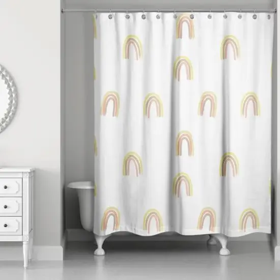 Random Rainbow Pattern 71" x 74" Shower Curtain {3}