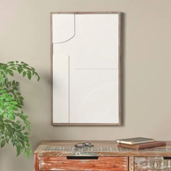 White Dimensional Geometric Framed Wall D&eacute;cor {3}