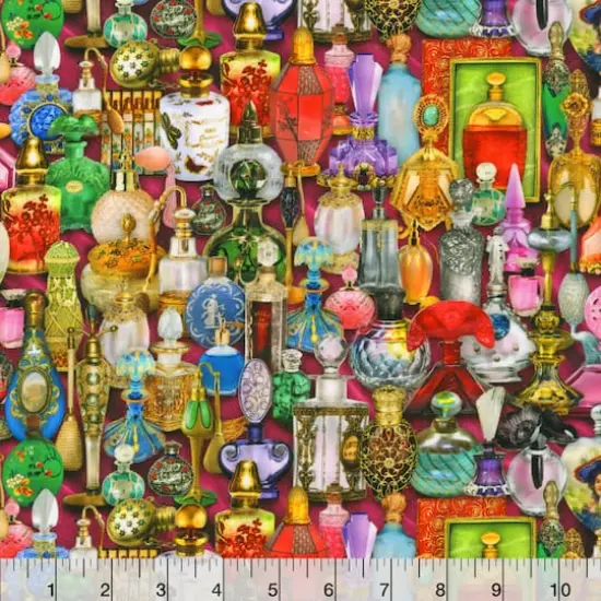 Robert Kaufman Perfume Bottles Fabric {3}