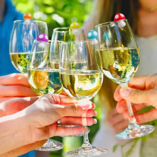 Genuine Fred&reg; Tiny Toadstools&trade; Rainbow Drink Charms {3}