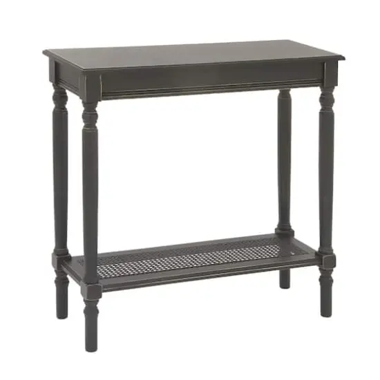 32" Black Traditional Wooden Console Table {1}
