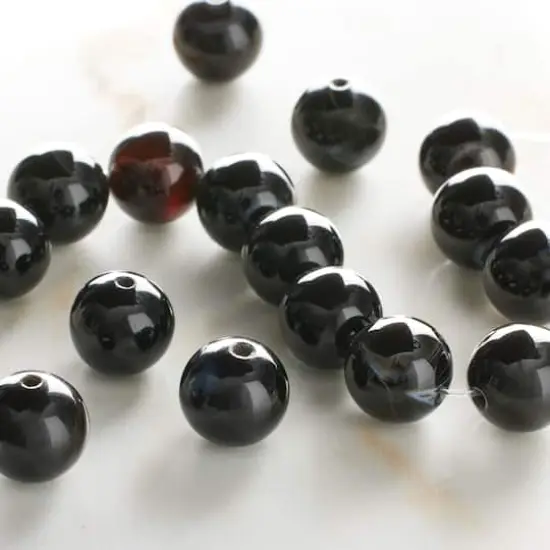 Black Dyed Agate Round Beads, 10mm by Bead Landing&trade; {3}