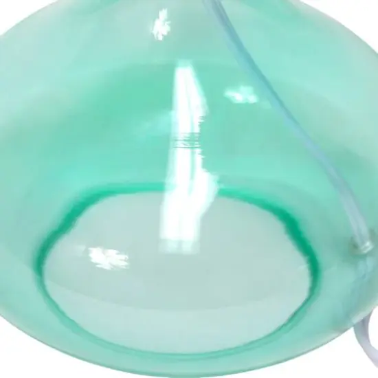 Simple Designs&trade; 14" Glass Raindrop Table Lamp with White Shade Aqua with White Shade {8}