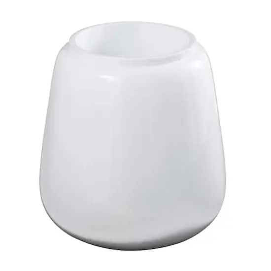 20" White Modern Wide Floor Vase {5}