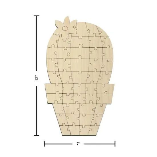Leisure Arts&reg; Large Cactus D.I.Y. Wood Puzzle {4}