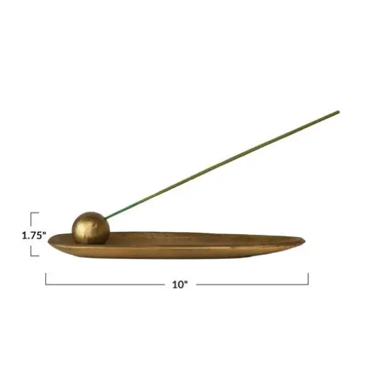 Hello Honey® 10" Gold Finish Modern Boho Aluminum Incense Holder {3}