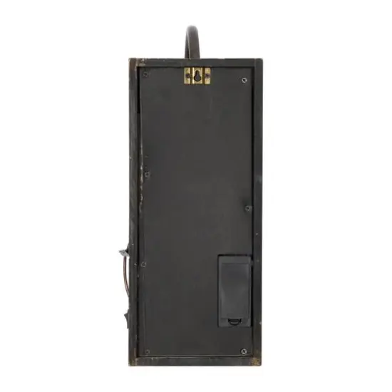 17" Brown Iron Industrial LED Wall Sconce {8}