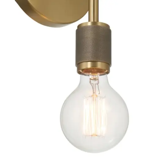 Hello Honey® Maxim 19" Gold Modern Minimalist Metal Exposed 2-Bulb Wall Sconce {5}