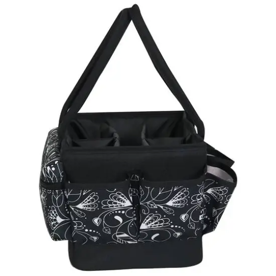 Everything Mary Large Black & Floral Craft Organizer {8}