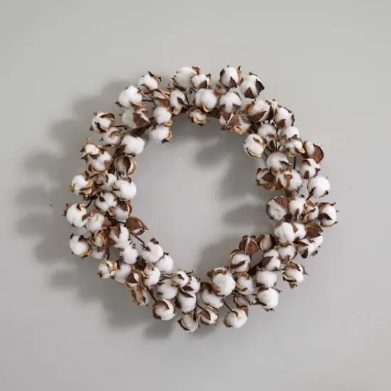 20&rdquo; Cotton Ball Wreath {6}