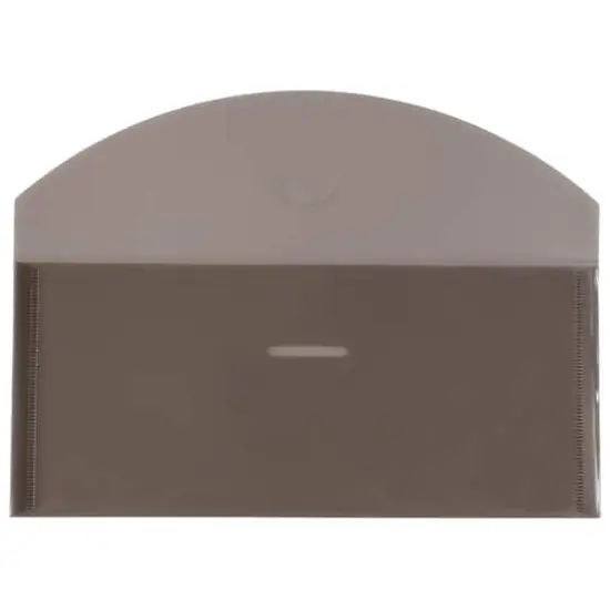 JAM Paper Smoke Gray Plastic Tuck Flap Closure 4.25" x 9.75" Envelopes, 12ct. {3}