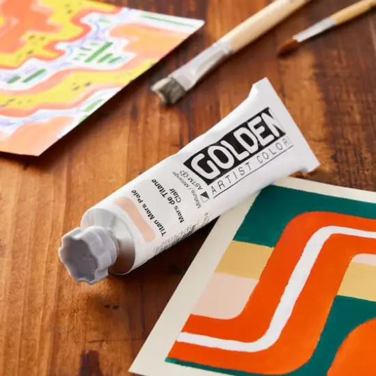 Golden&reg; 2oz. Heavy Body Acrylic Paint Titan Mars Pale {3}