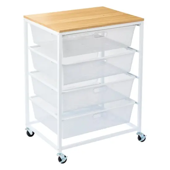 Metro 4-Drawer Rolling Cart by Simply Tidy&reg; White {7}