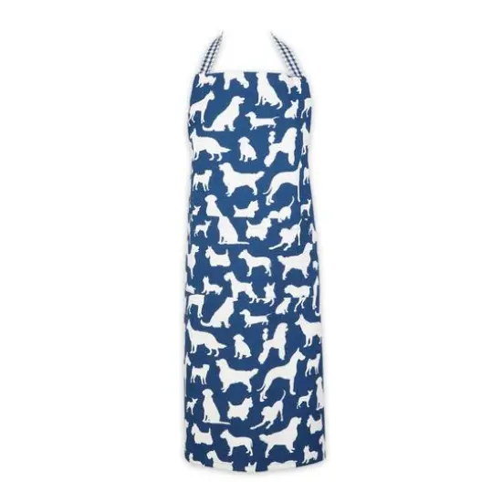 DII&reg; Dog Print Chef Apron Navy {1}
