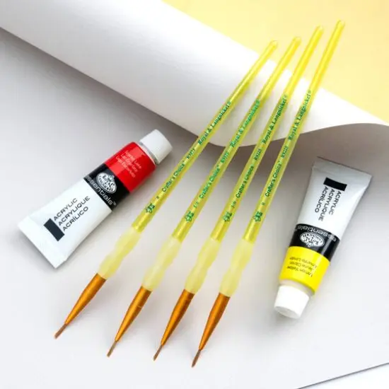 Royal & Langnickel® Crafter's Choice™ Sable Hair Yellow 4 Piece Value Brush Set {5}