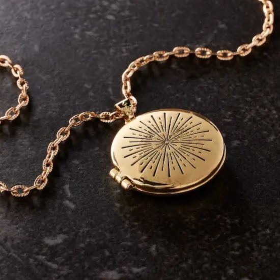 Gold Starburst Locket Pendant by Bead Landing&trade; {4}