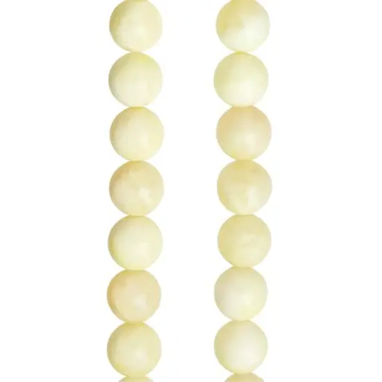 Cream Dyed Quartzite Round Beads, 10mm by Bead Landing&trade; {1}