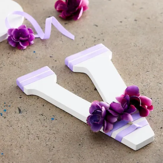 9" White MDF Whimsy Letter by Make Market&reg; V {3}