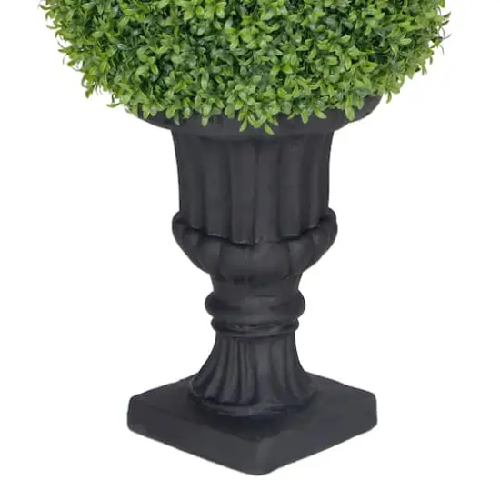 2ft. Single Ball Topiary Boxwood Artificial Tree in Decorative Urn {5}
