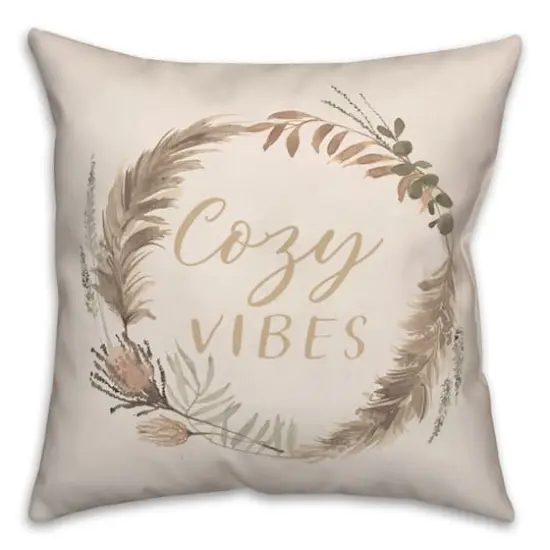 Cozy Vibes Wreath Indoor/Outdoor Pillow {1}
