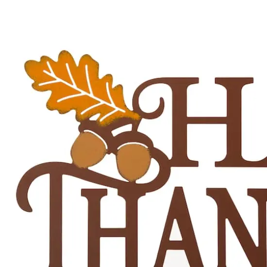 Glitzhome&reg; 24" Metal Happy Thanksgiving Wall D&eacute;cor {6}