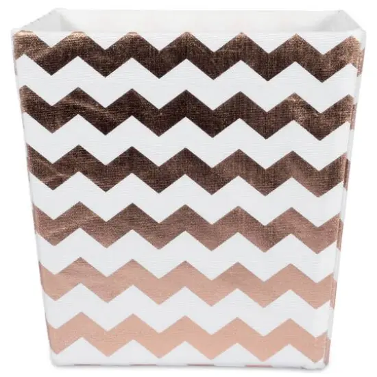 DII&reg; 11" Trapezoid Polyester Chevron Storage Bin Copper {5}