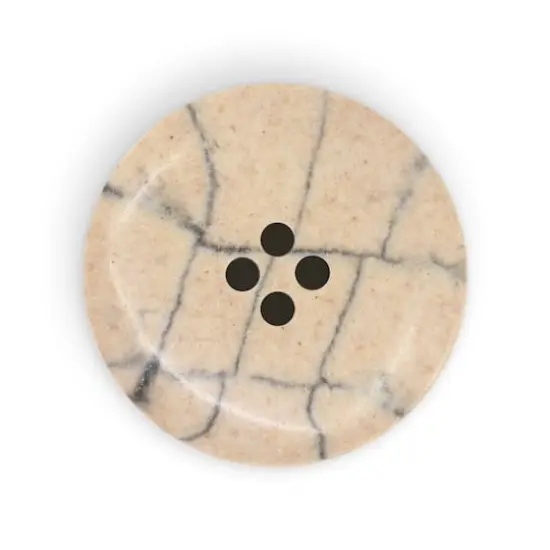 Dritz&reg; 28mm Beige-Camel Recycled Polyester Round Button, 3ct. {5}