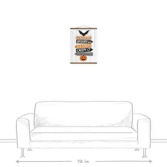 Halloween Street Names Teak Hanging Canvas {4}