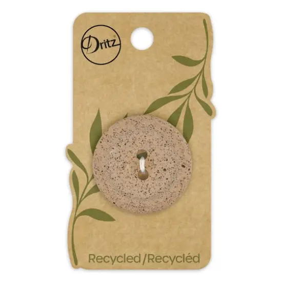 Dritz&reg; 34mm Brown Recycled Coffee Round Button, 3ct. {1}