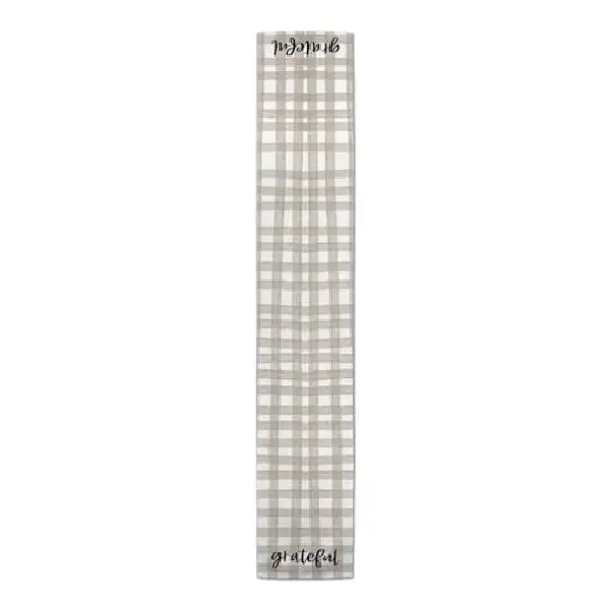 72" Green Plaid Grateful Poly Twill Table Runner {1}