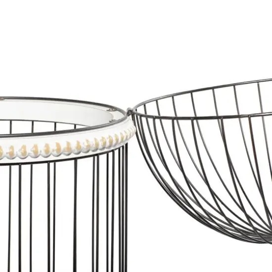 White Wood Farmhouse Birdcage, 44" x 14" x 14" {8}