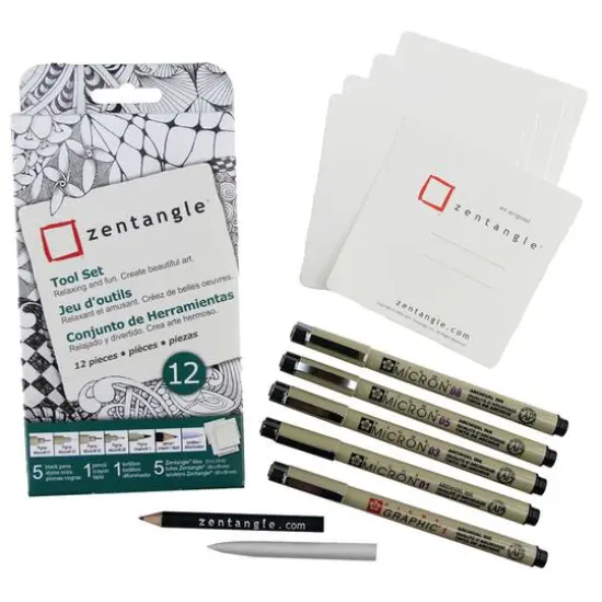 Sakura&reg; Zentangle&reg; White Tile Set {3}