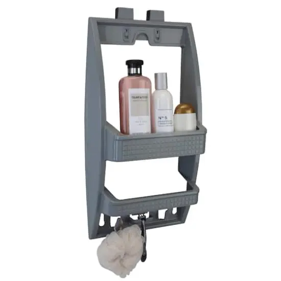 Bath Bliss Gray Multi Hanging Option Shower Caddy {1}